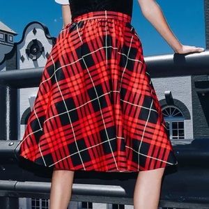 Blackmilk Punk Plaid Pocket Midi Skirt L UC